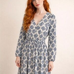 Downeast blue print maxi dress